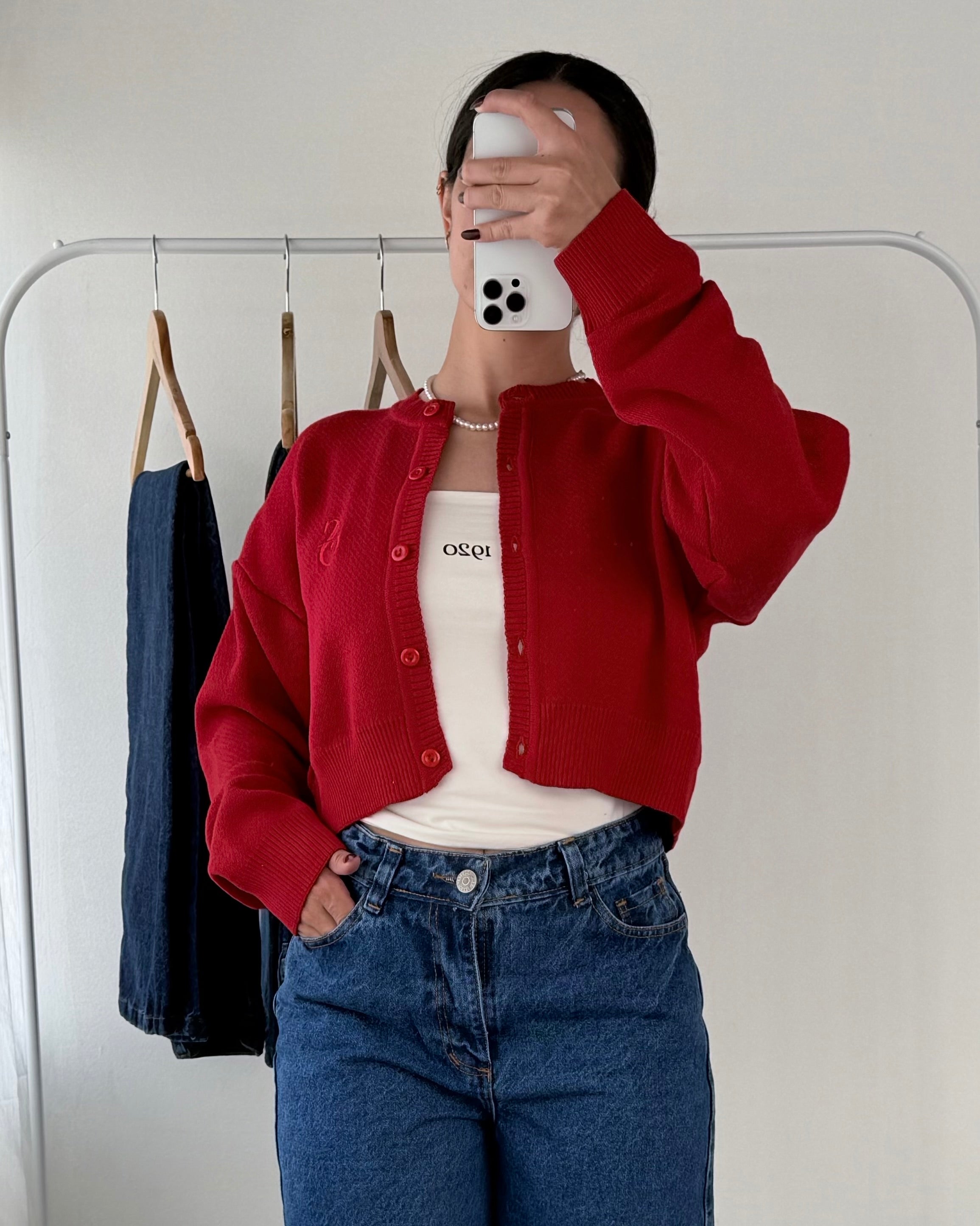 Mini Cárdigan - Rojo