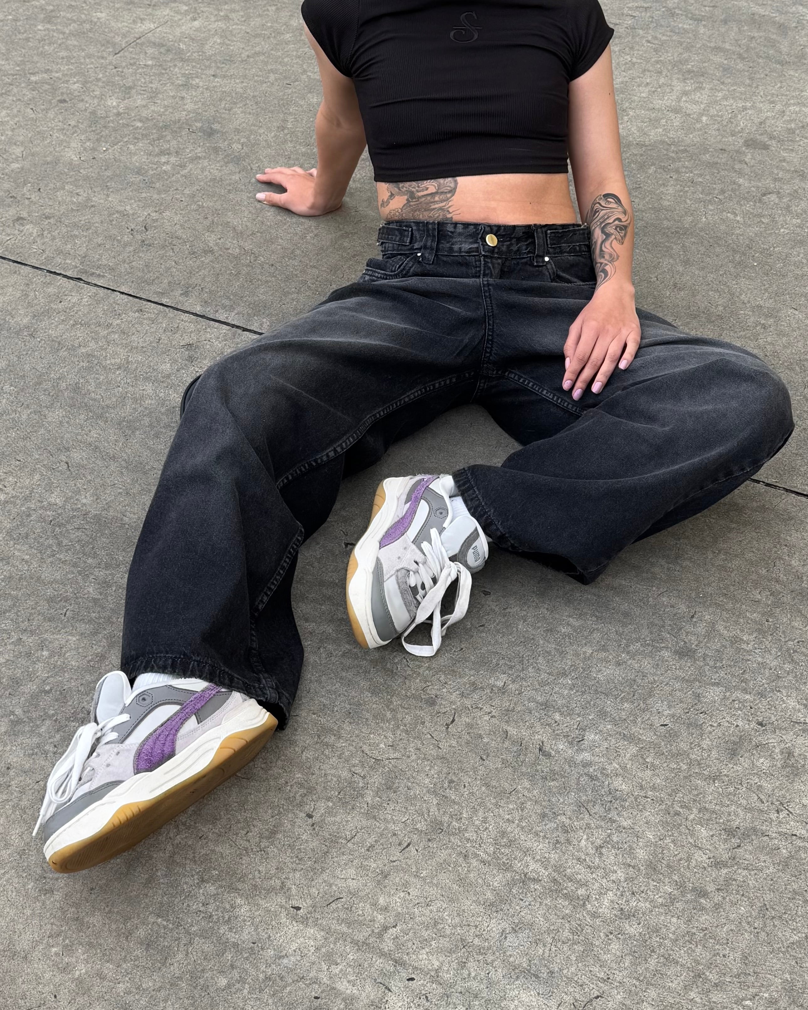 Baggy Jeans Black - Low Waist