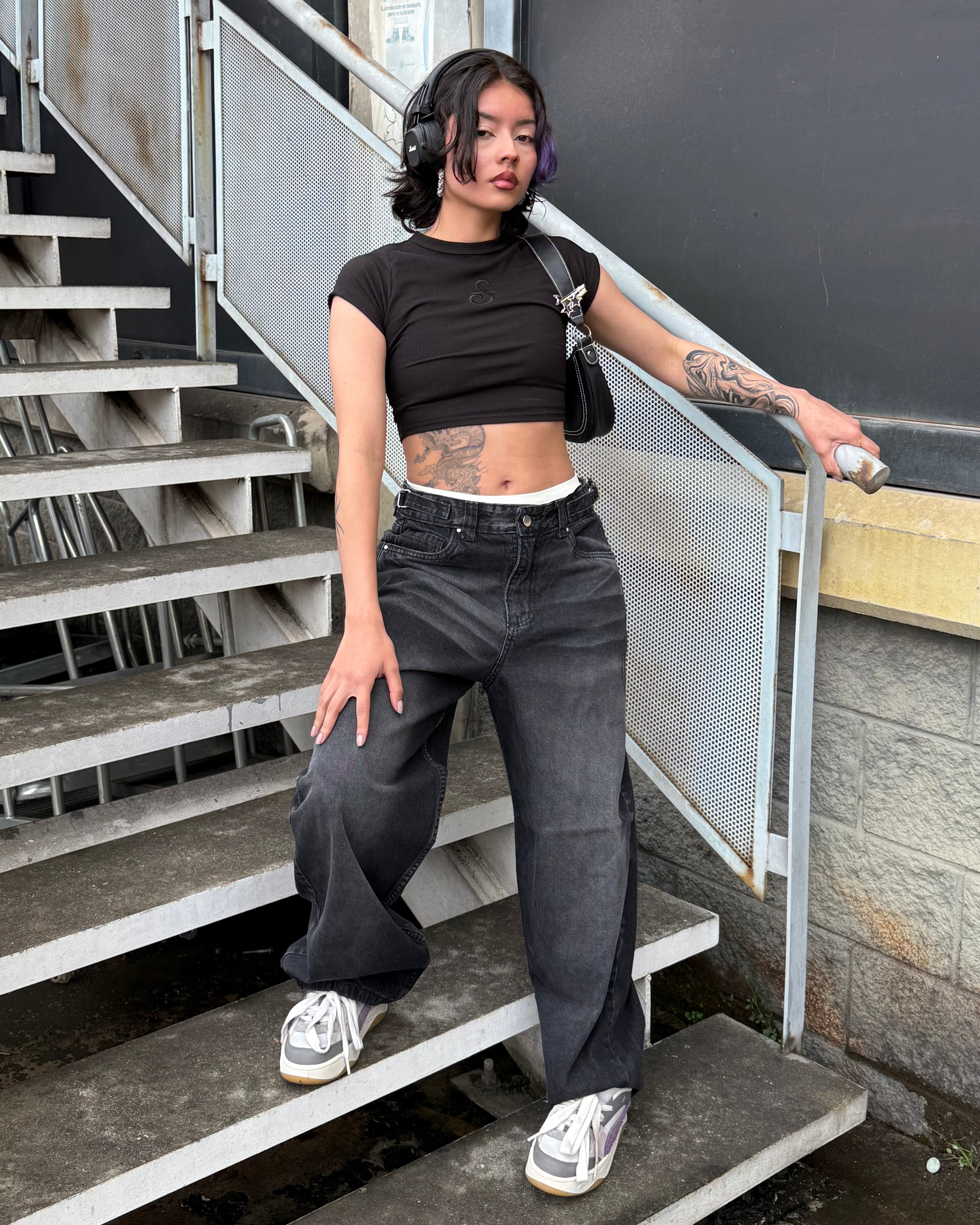 Baggy Jeans Black - Low Waist