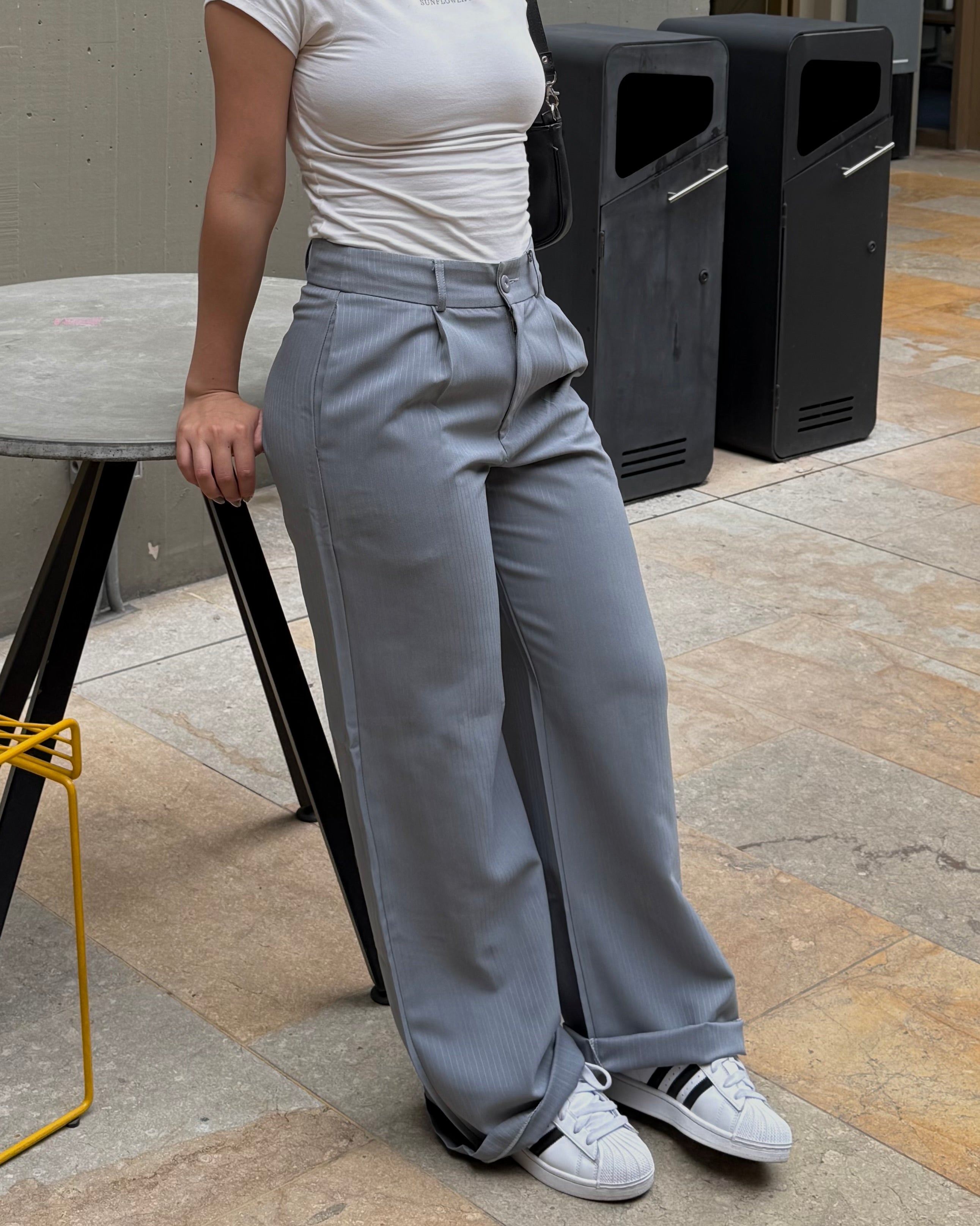 Pantalón Clásico Viena - Gris Raya Tiza