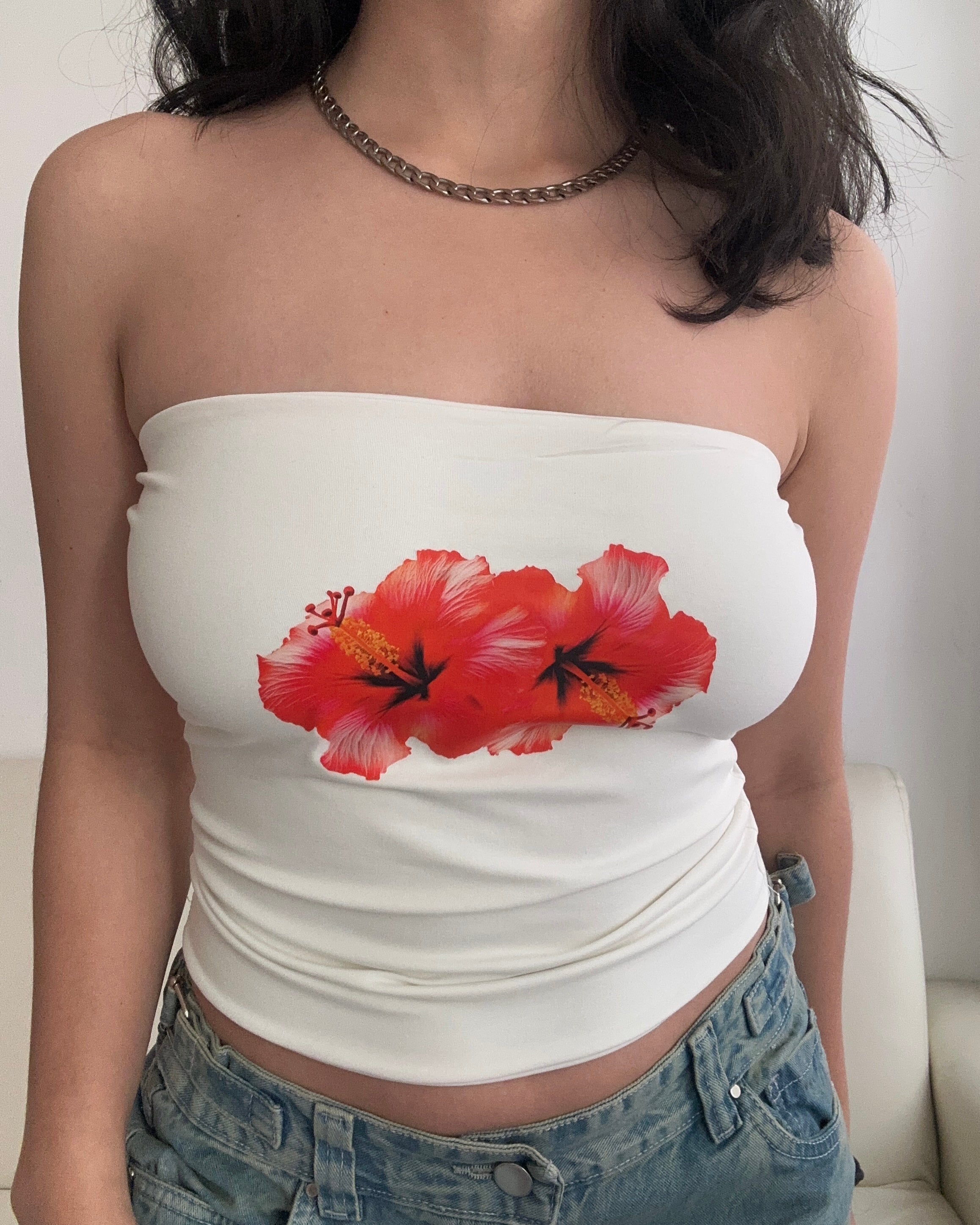 Strapless Floral