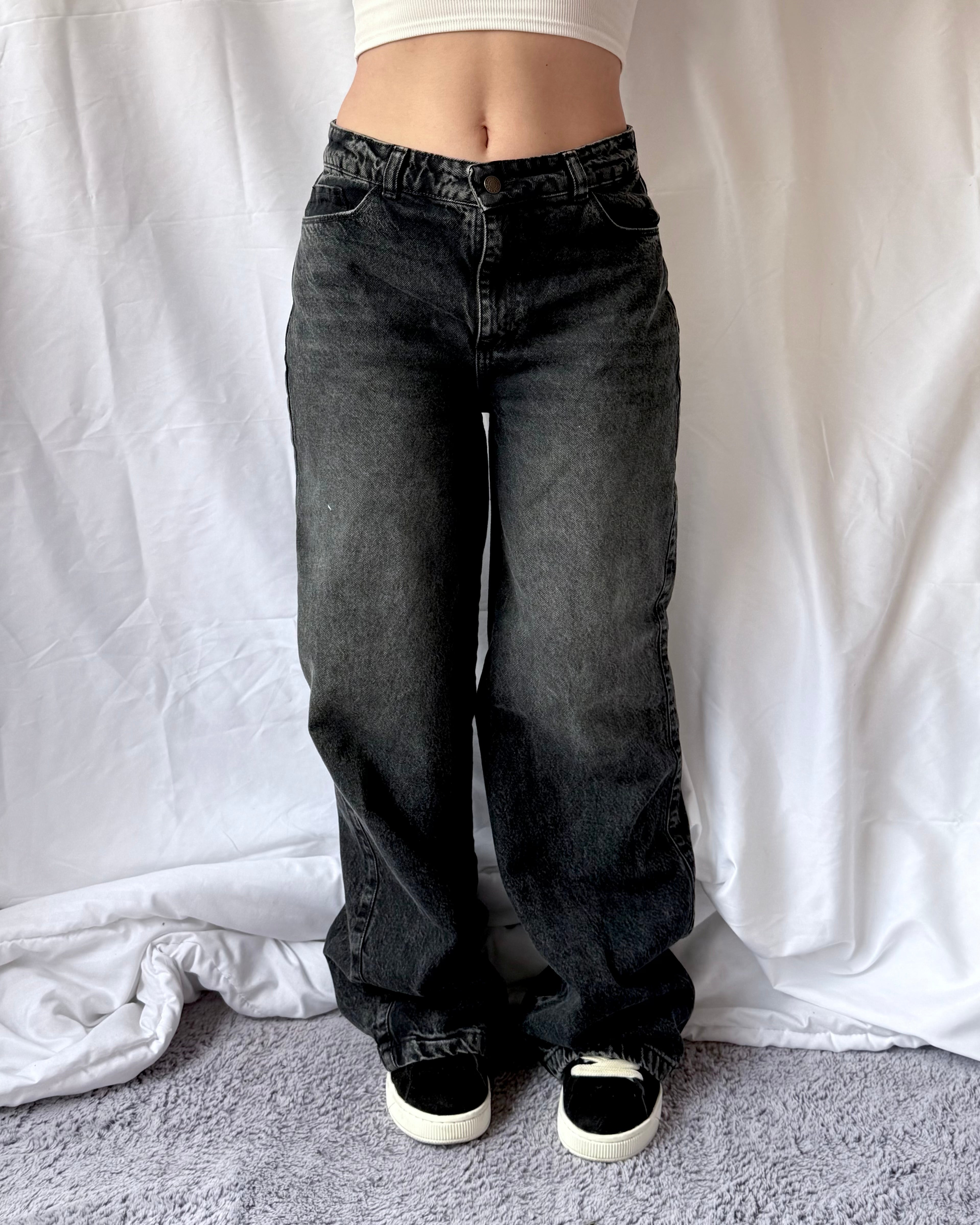 Jeans Wide Leg - Negro