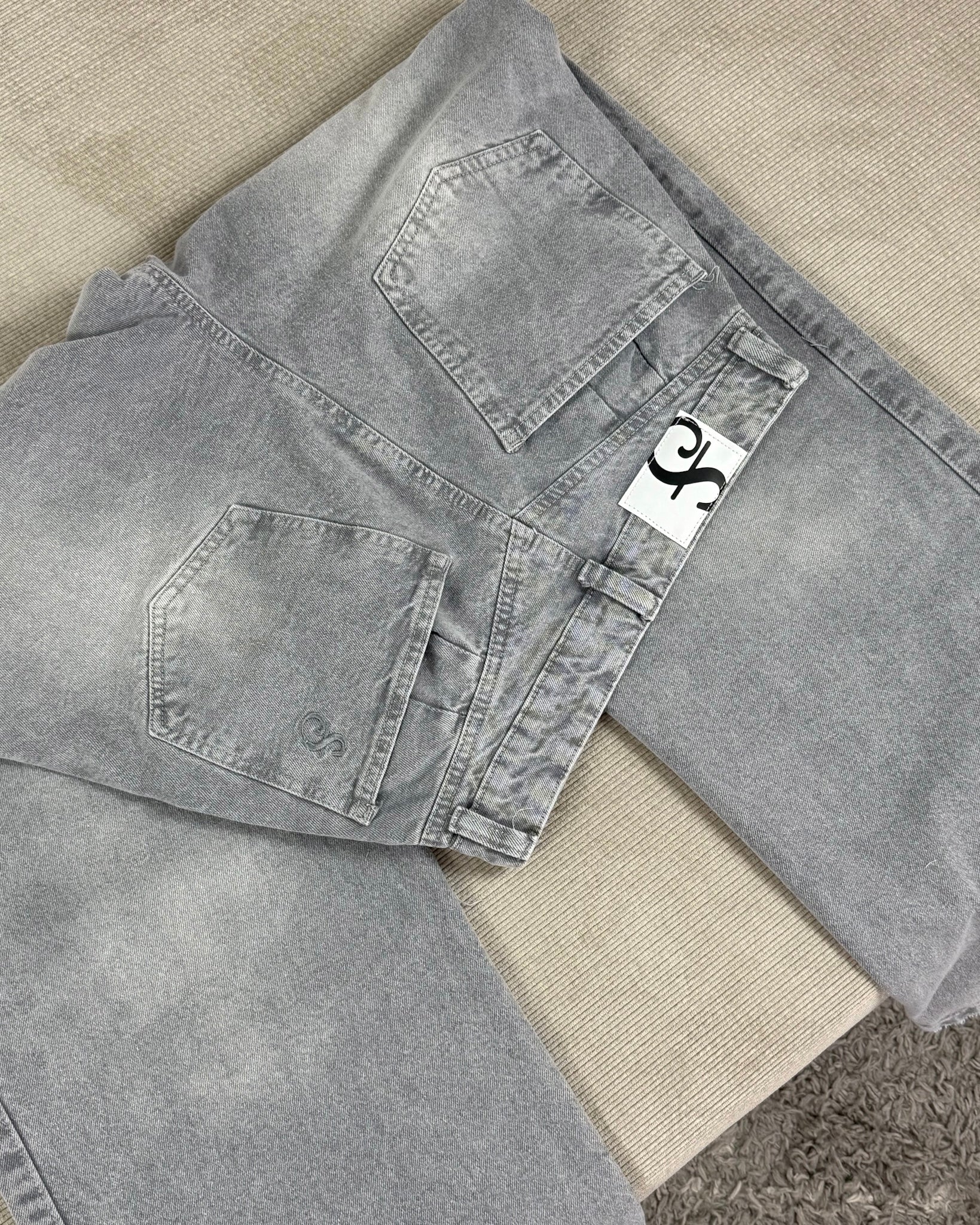 Jeans Wide Leg - Gris