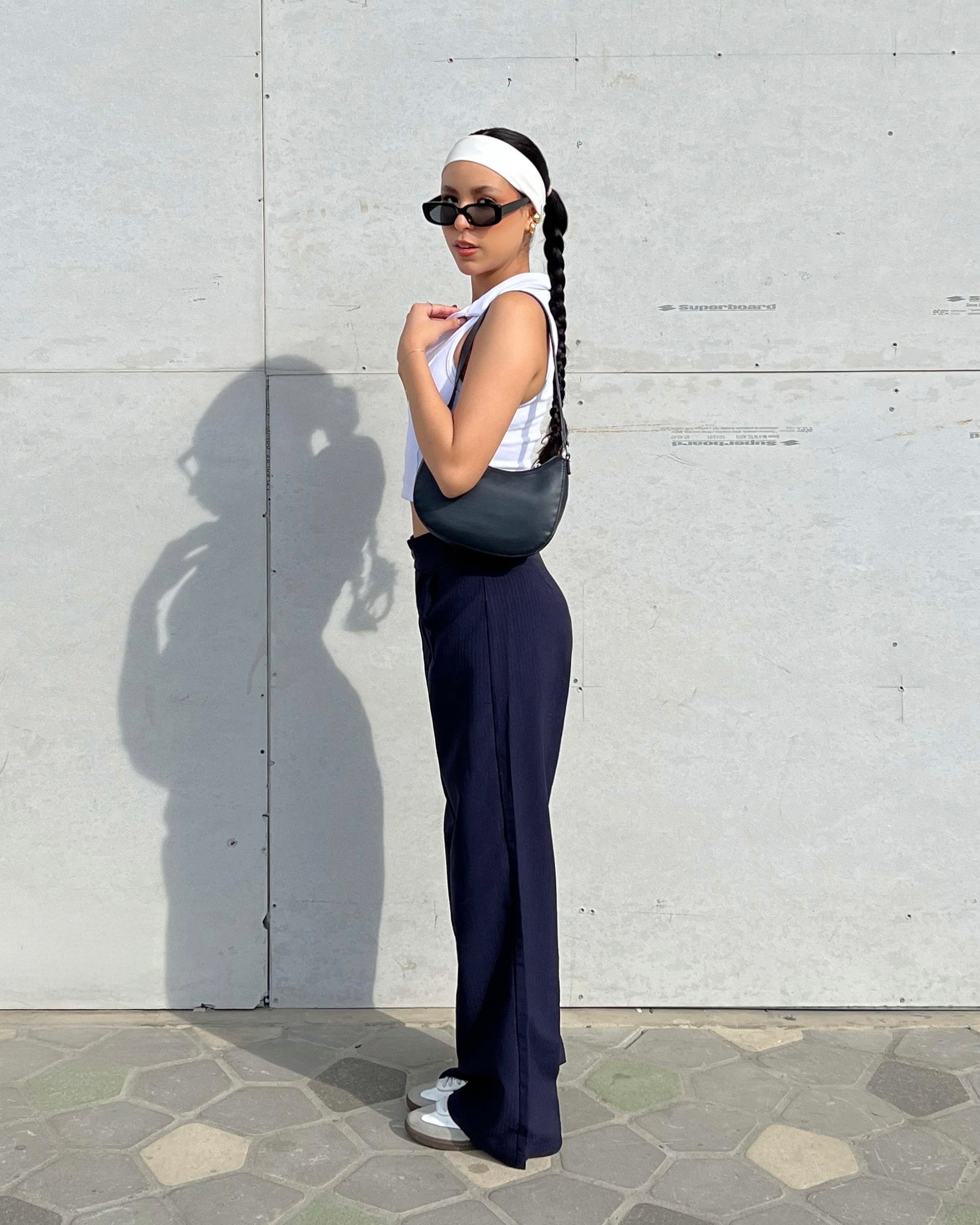 Pantalón Clásico Viena - azul oscuro Raya Tiza