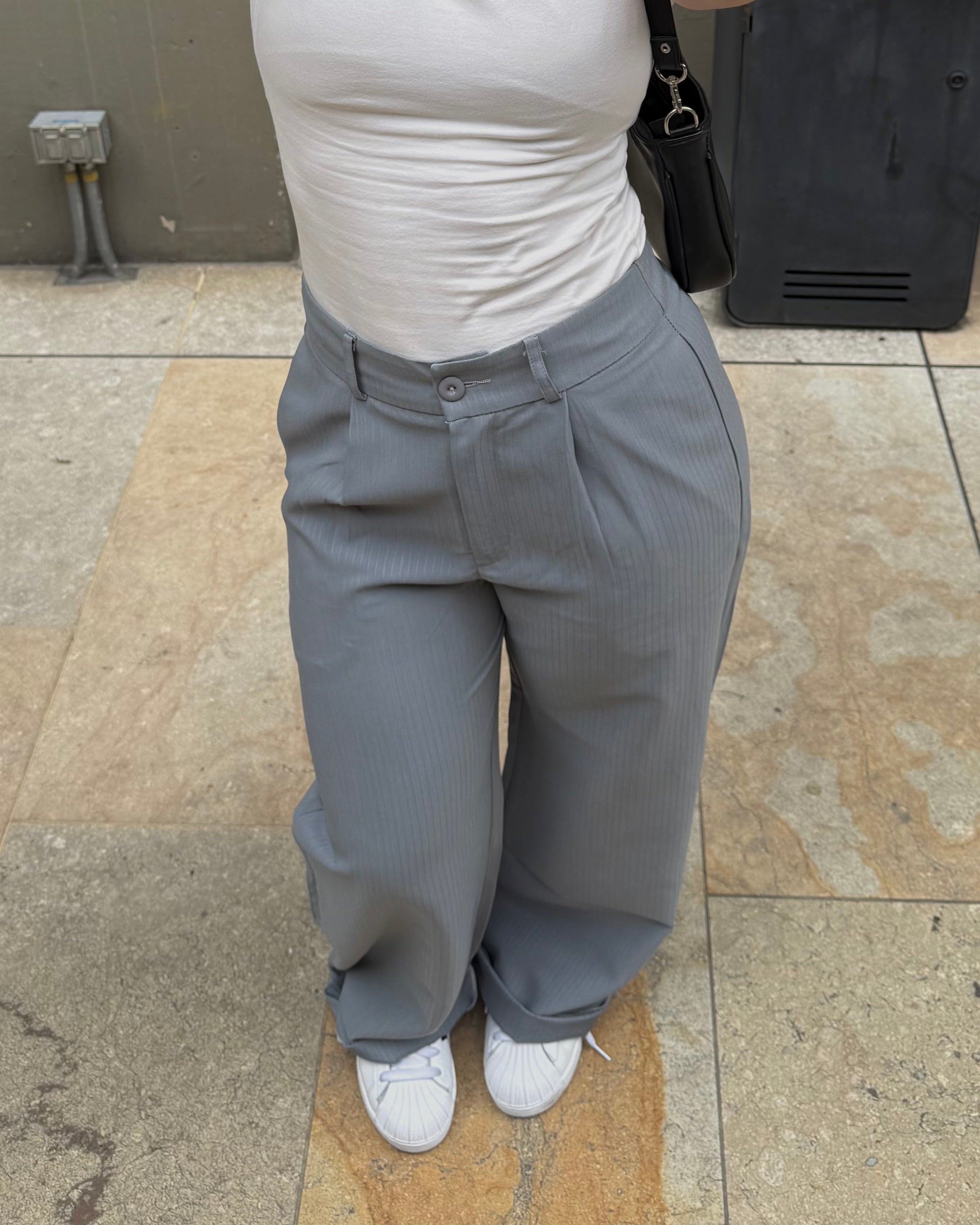 Pantalón Clásico Viena - Gris Raya Tiza