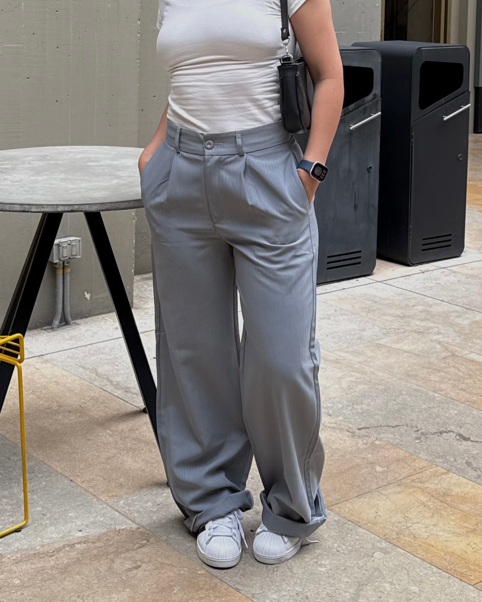 Pantalón Clásico Viena - Gris Raya Tiza