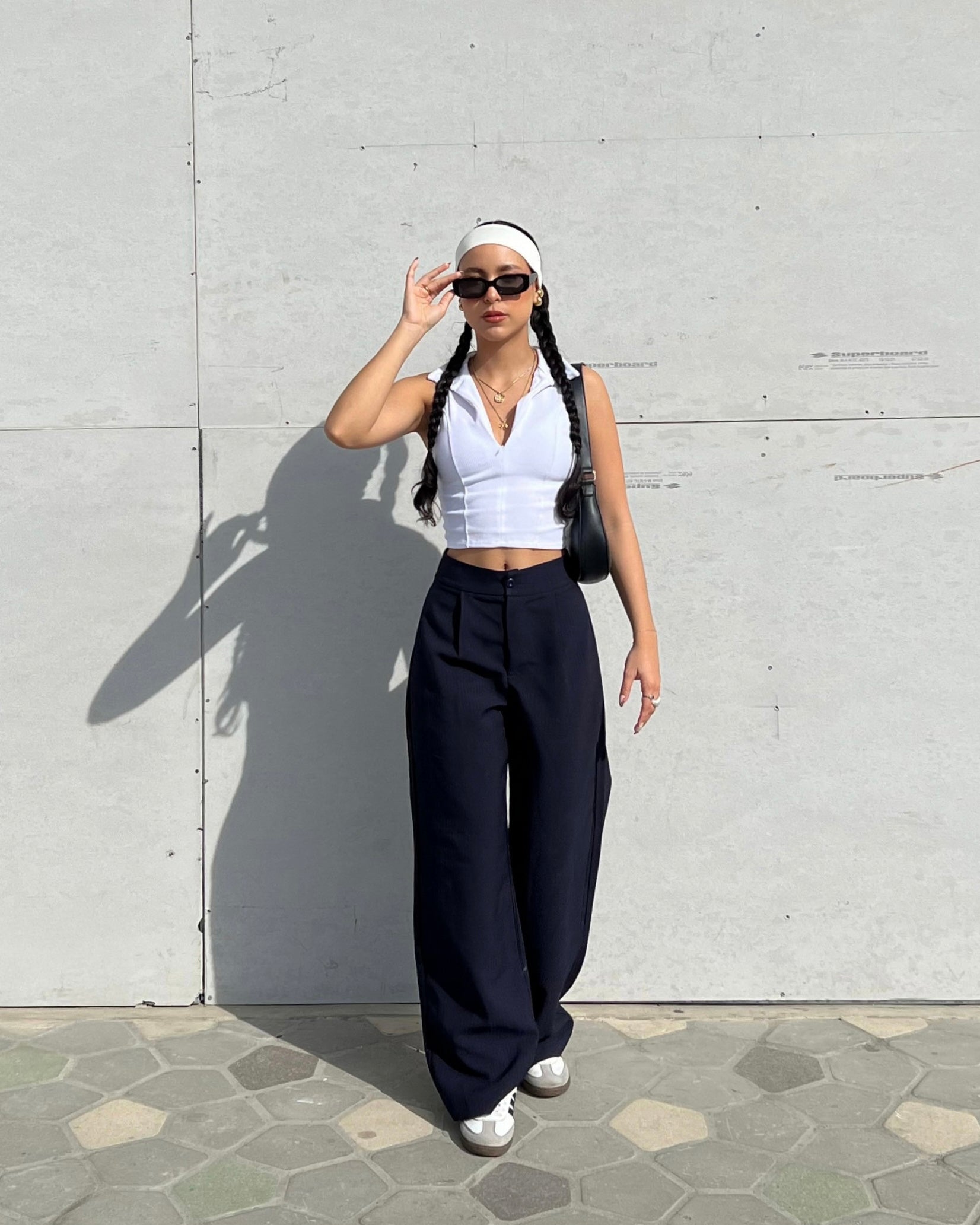 Pantalón Clásico Viena - azul oscuro Raya Tiza