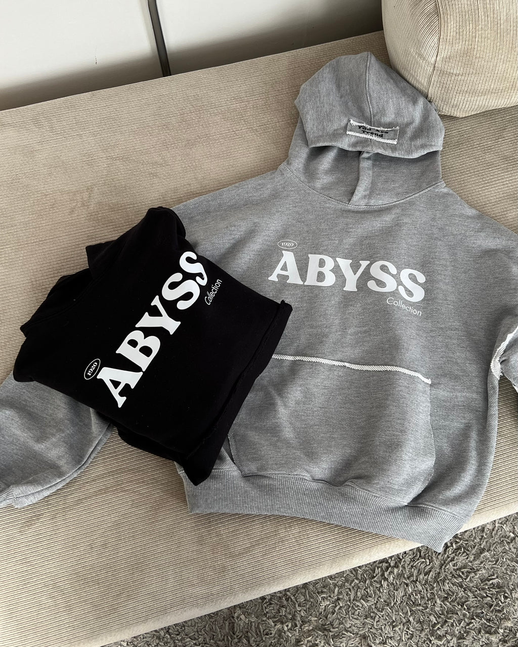 Hoodie Oversize gris - Abyss