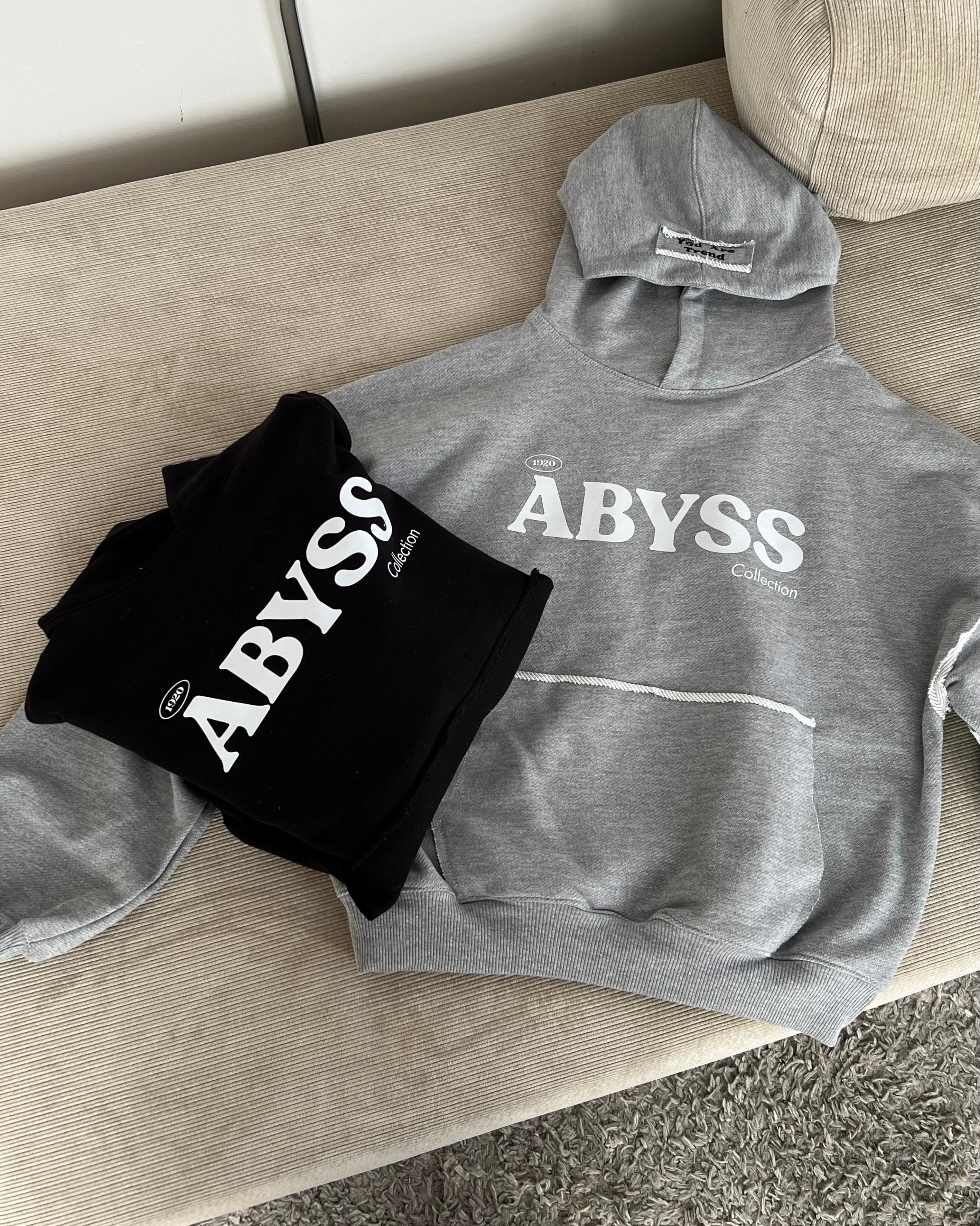 Hoodie Oversize gris - Abyss