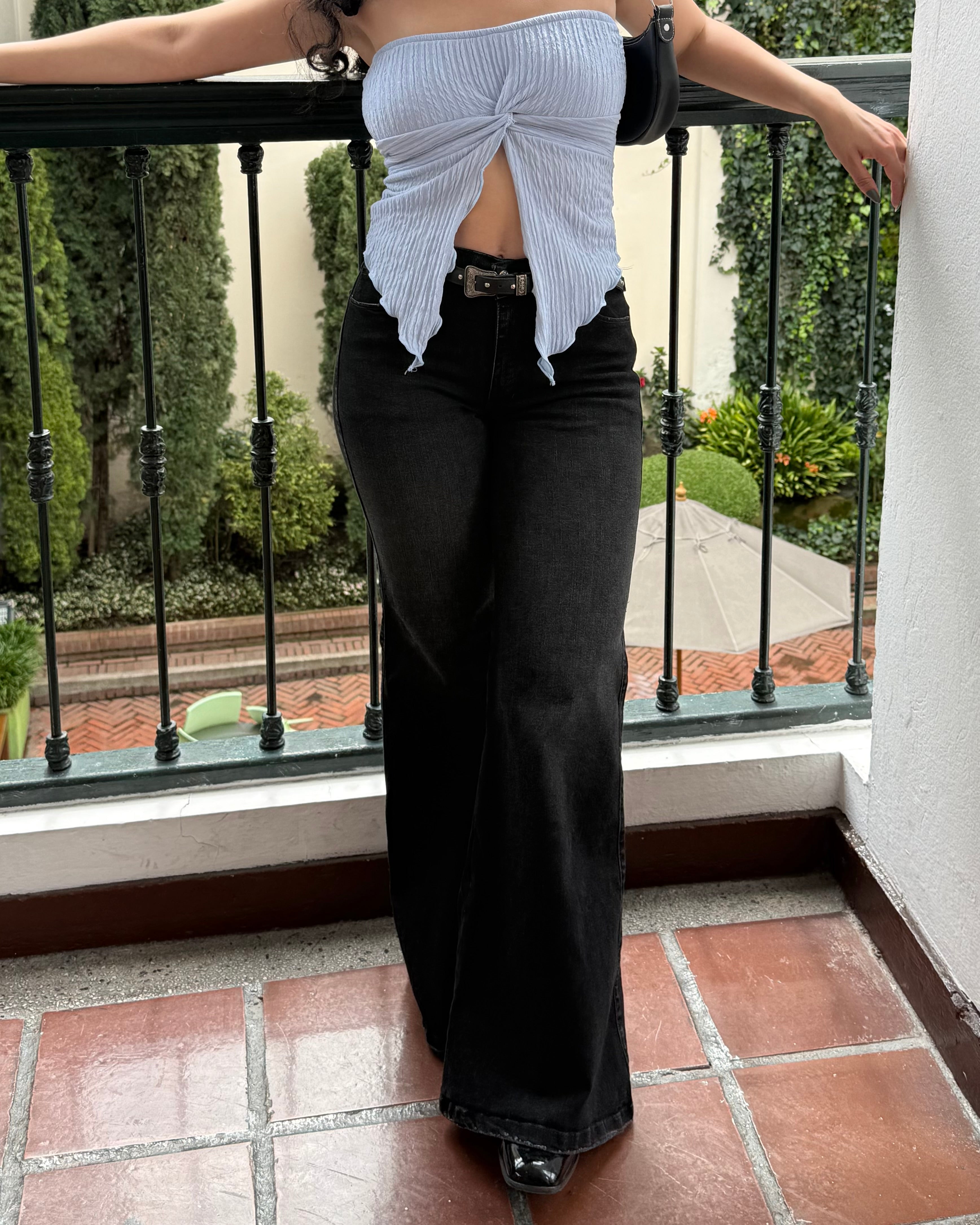 Flare Jeans Negro - Mid Waist