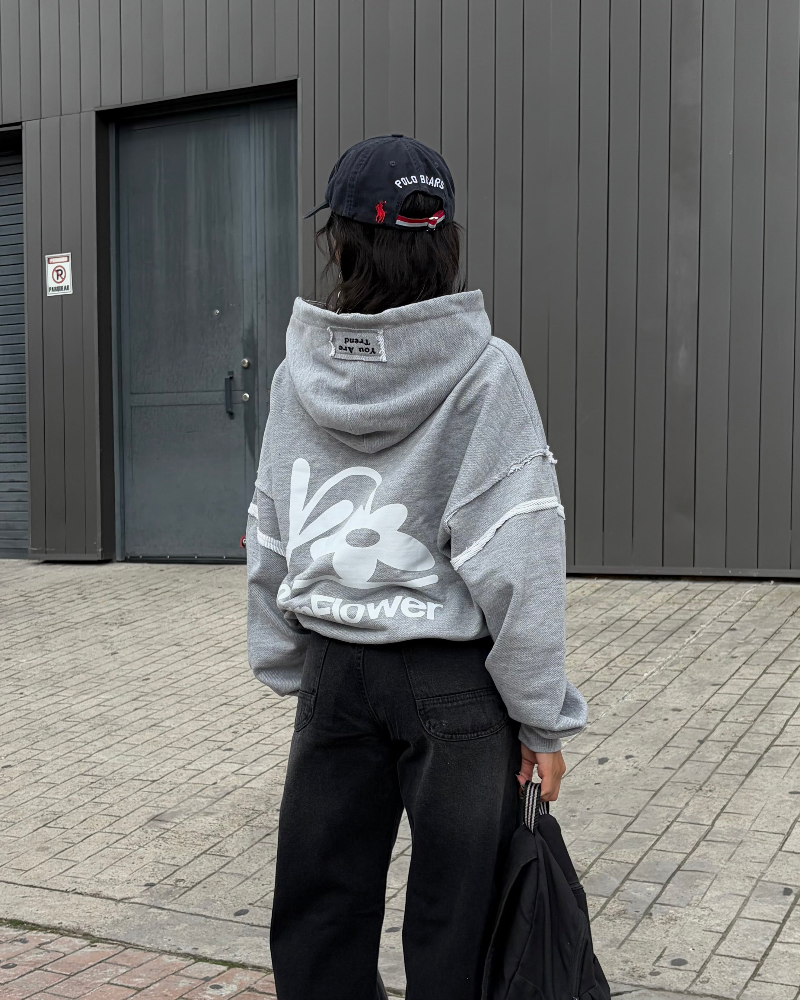 Hoodie Oversize gris - Abyss