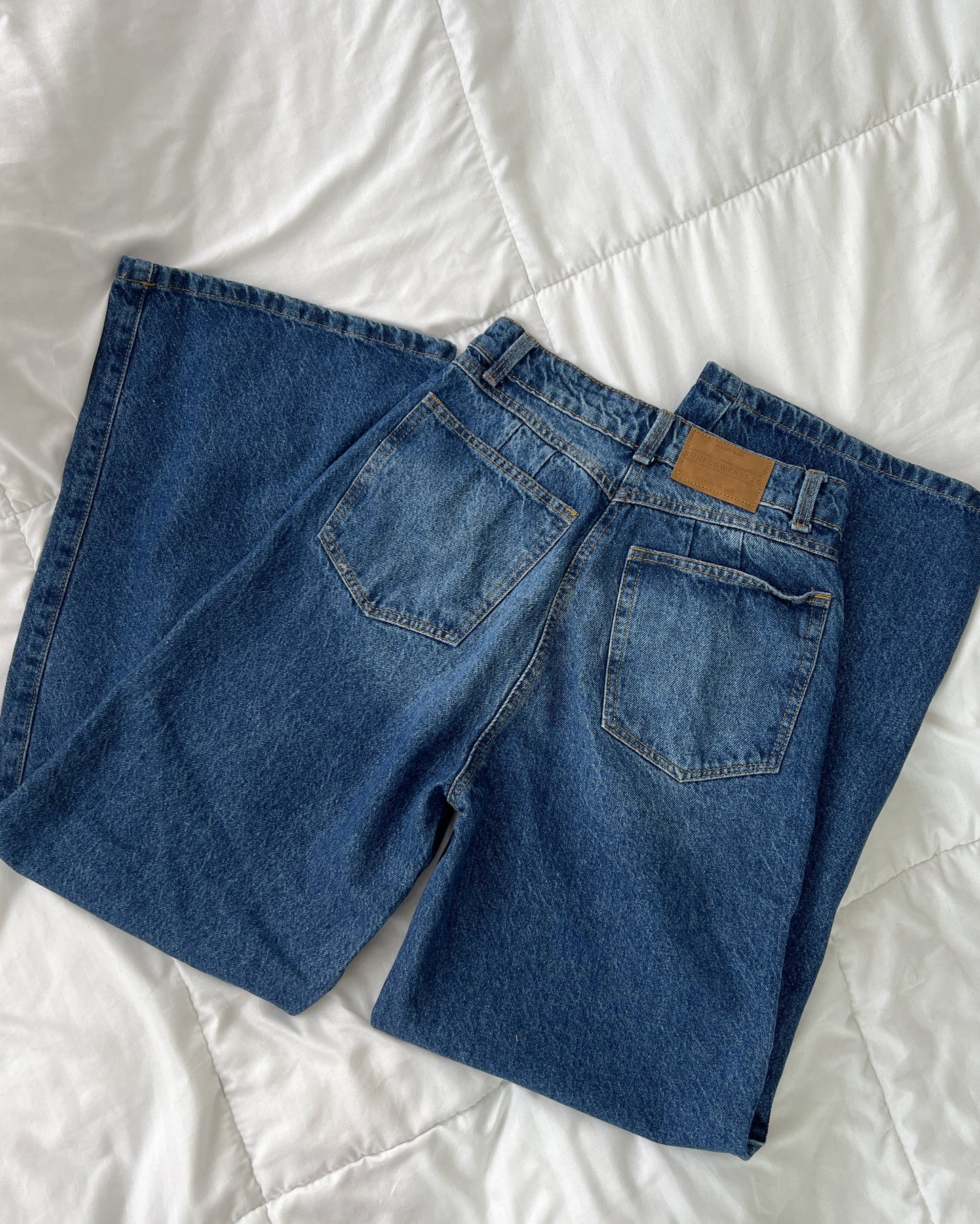 Jeans Wide Leg - Blue Washed