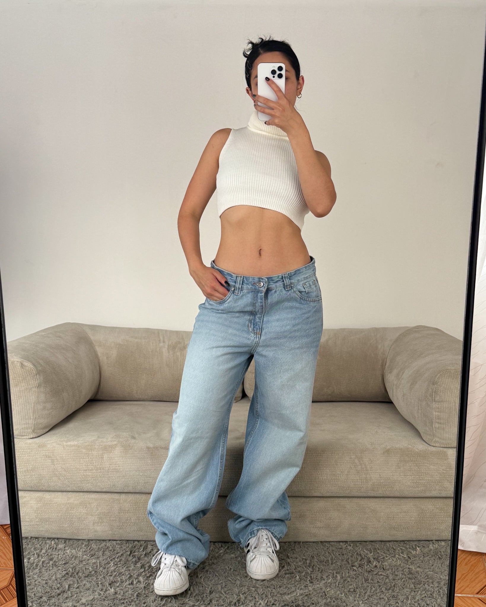 Baggy Jeans Low - Light blue