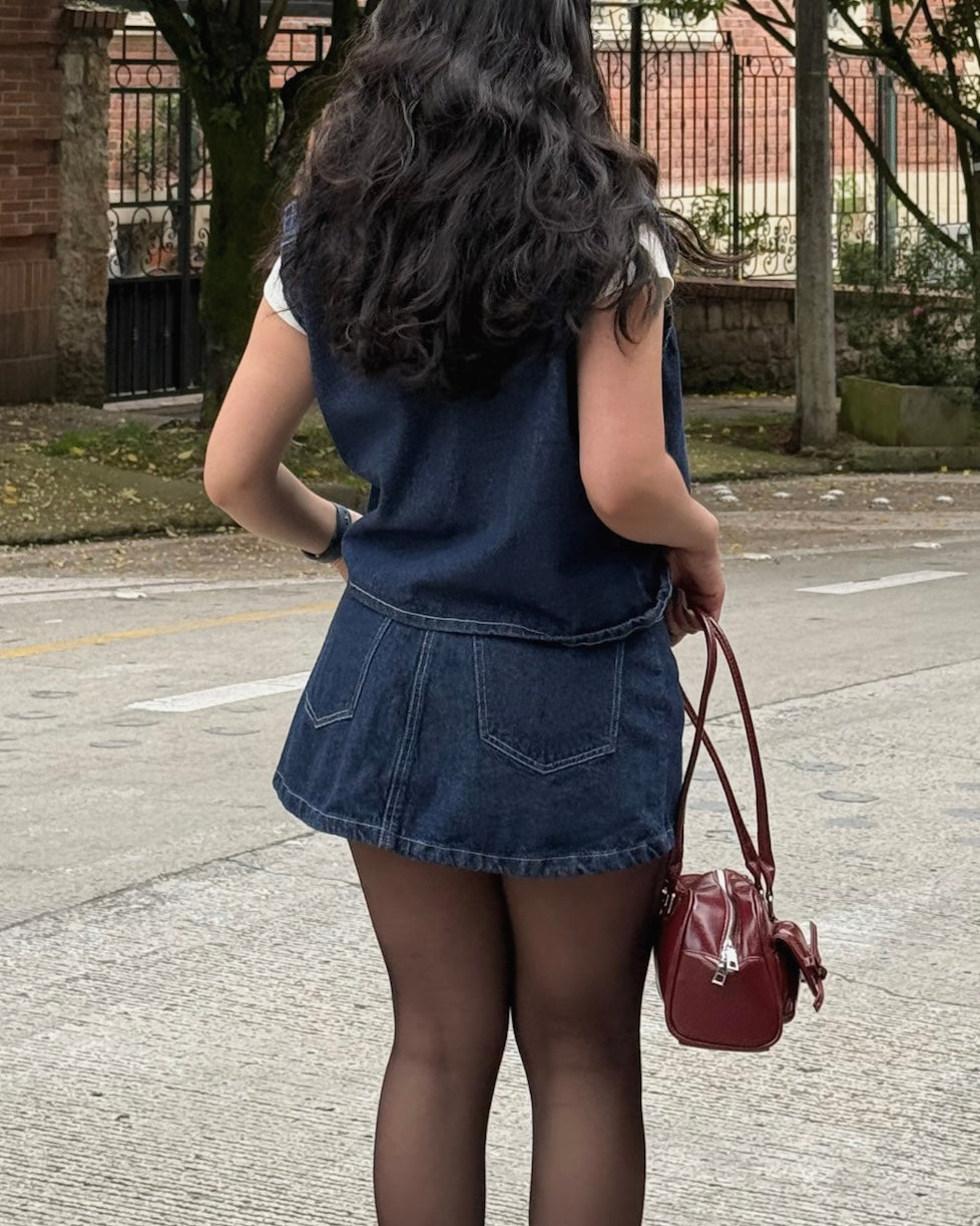 Falda Denim - Vinilo