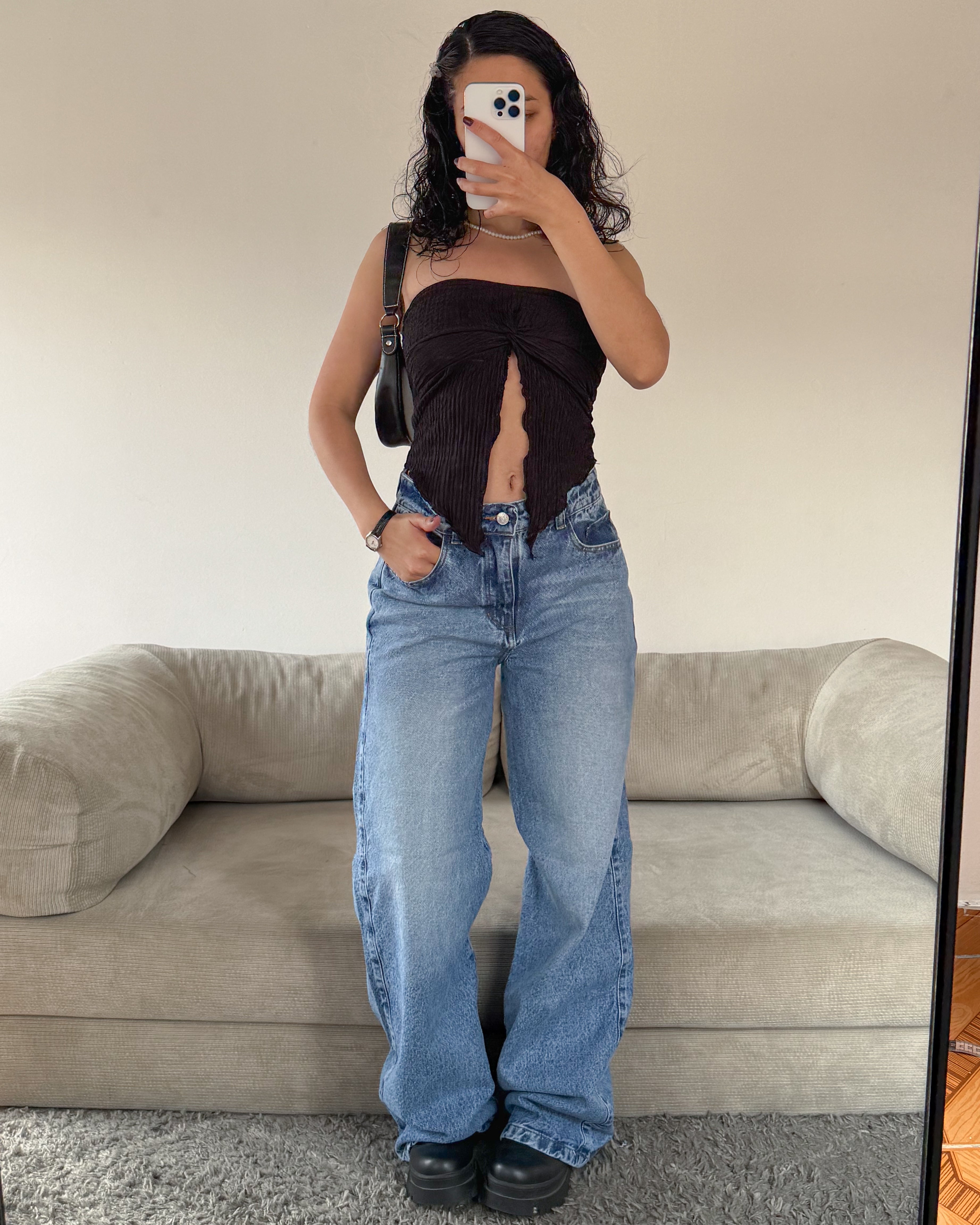 Jeans Wide Leg Washed