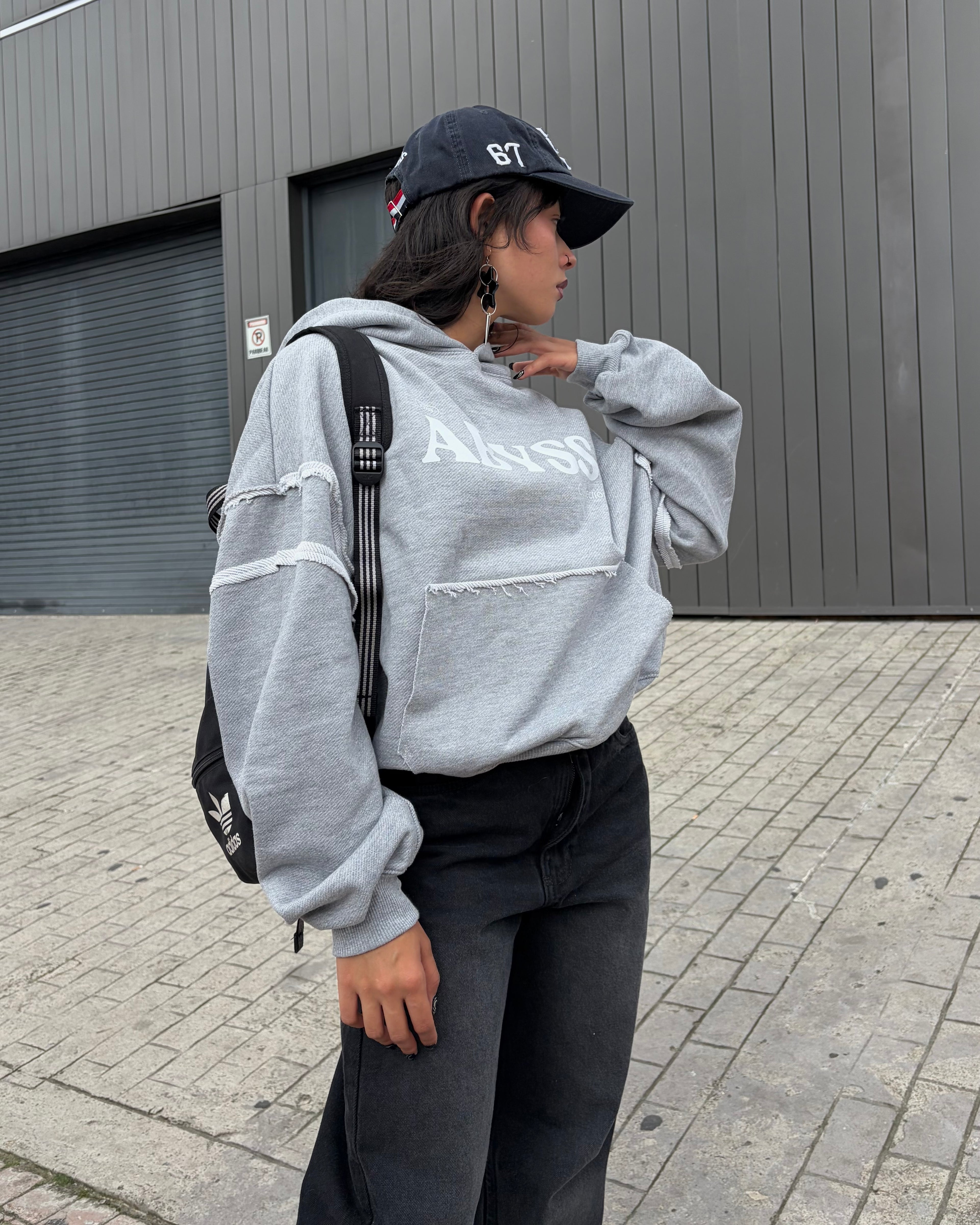 Hoodie Oversize gris - Abyss