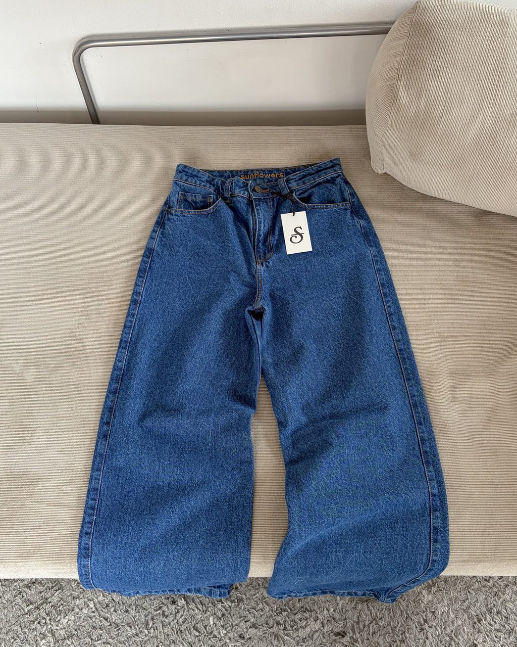Jeans Wide Leg Classic - Tono Medio