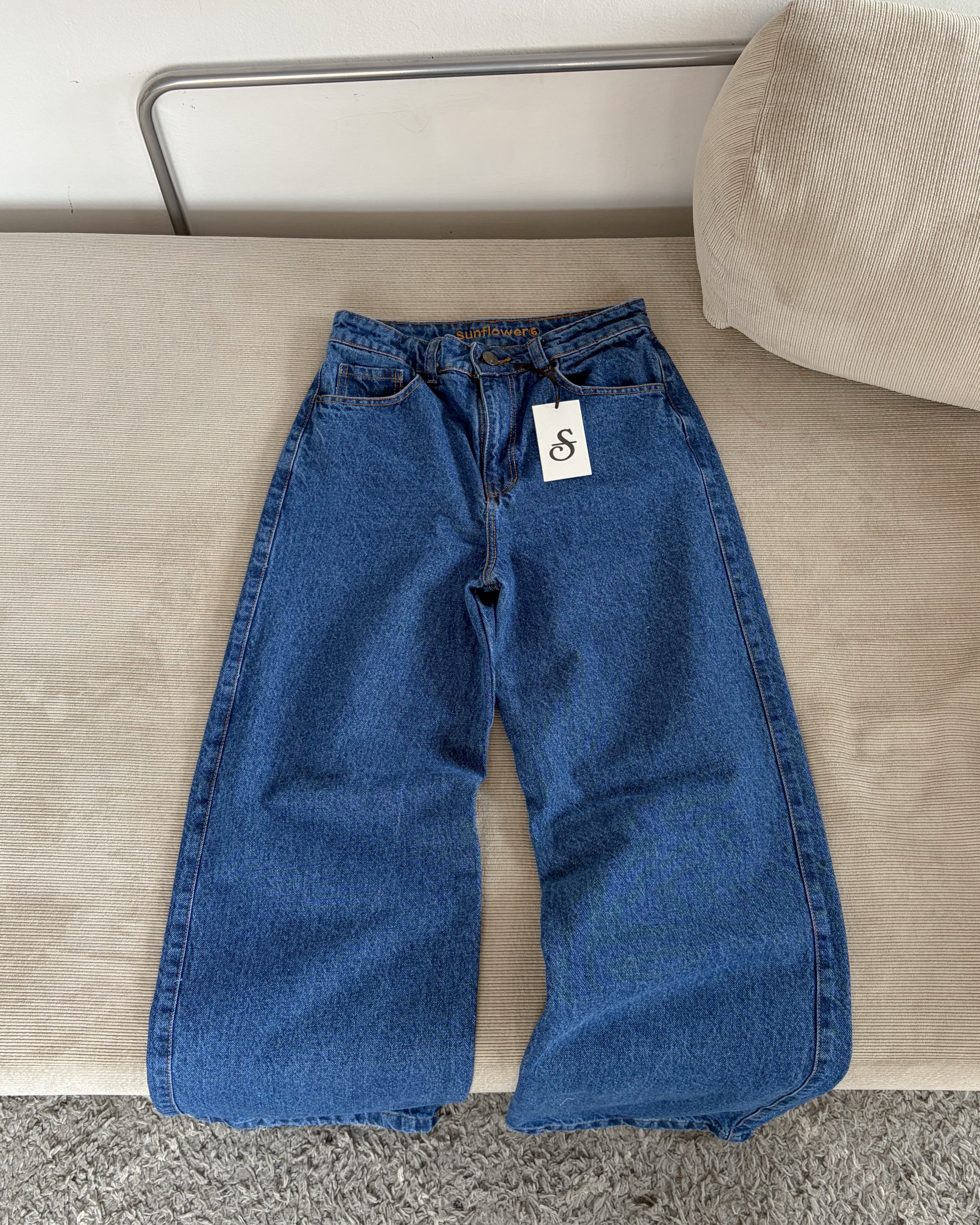 Jeans Wide Leg Classic - Tono Medio