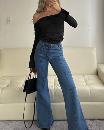 Flare Jeans Blue - High Waist