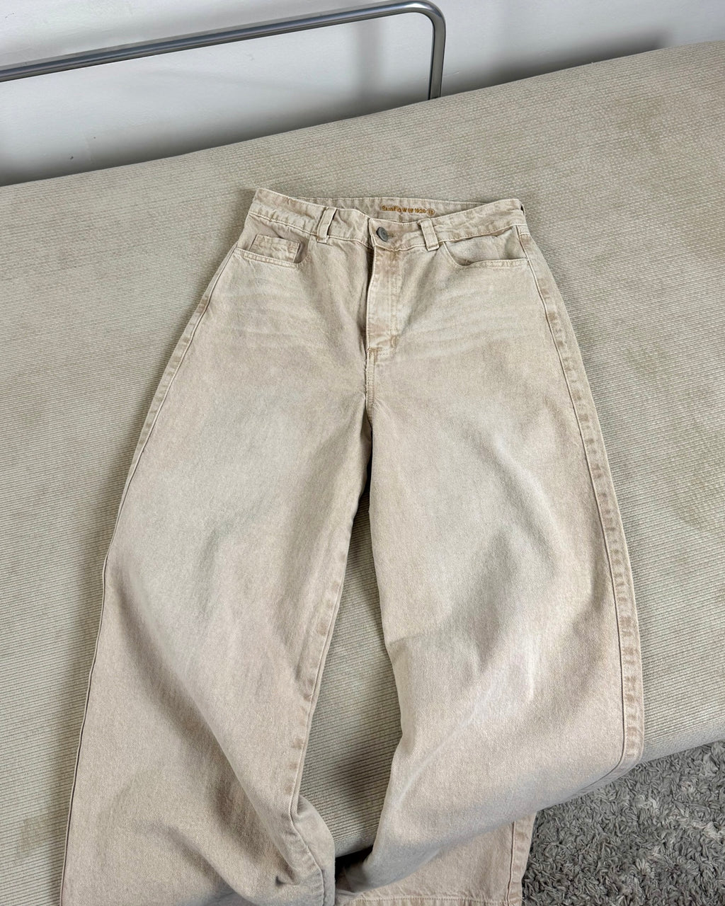 Jeans Wide Leg - Beige