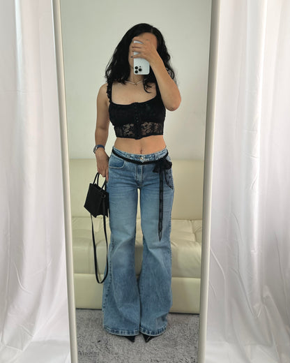 Flare Jeans Blue - Mid Waist