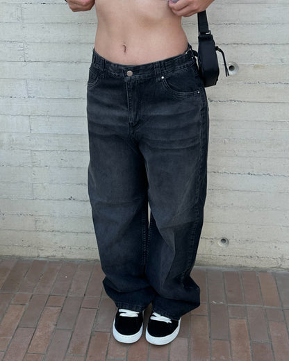 Baggy Jeans Black - Low Waist