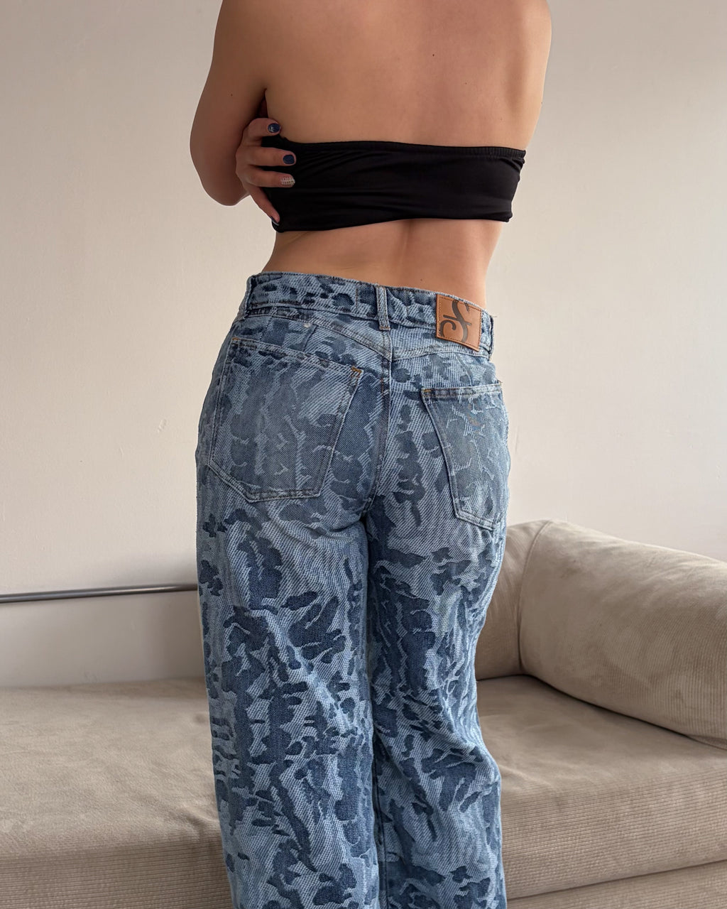 Jeans Wide Leg - Print