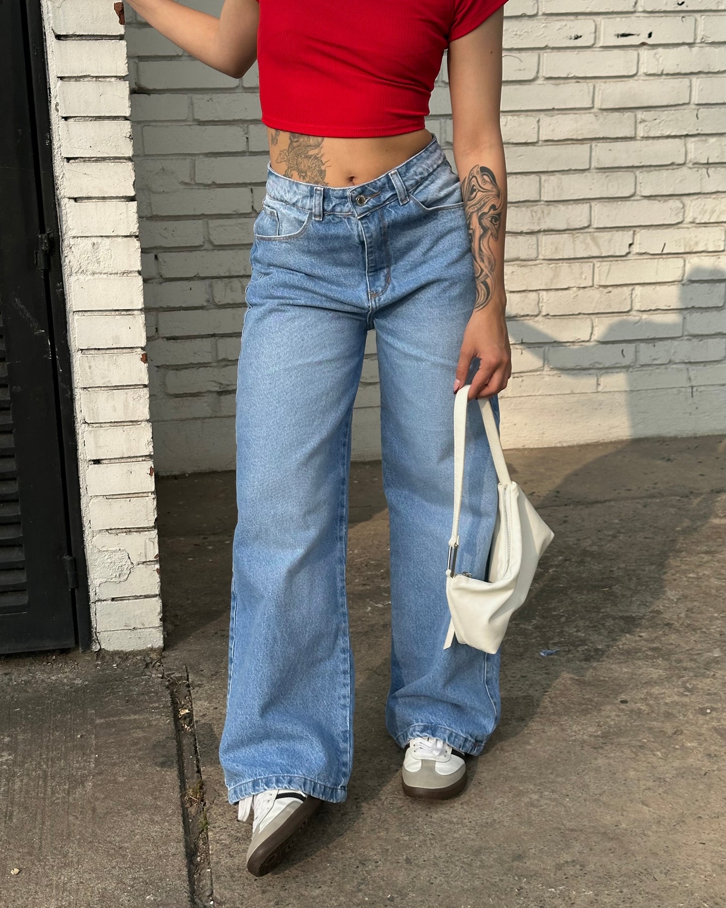 Jeans Wide Leg - Washed