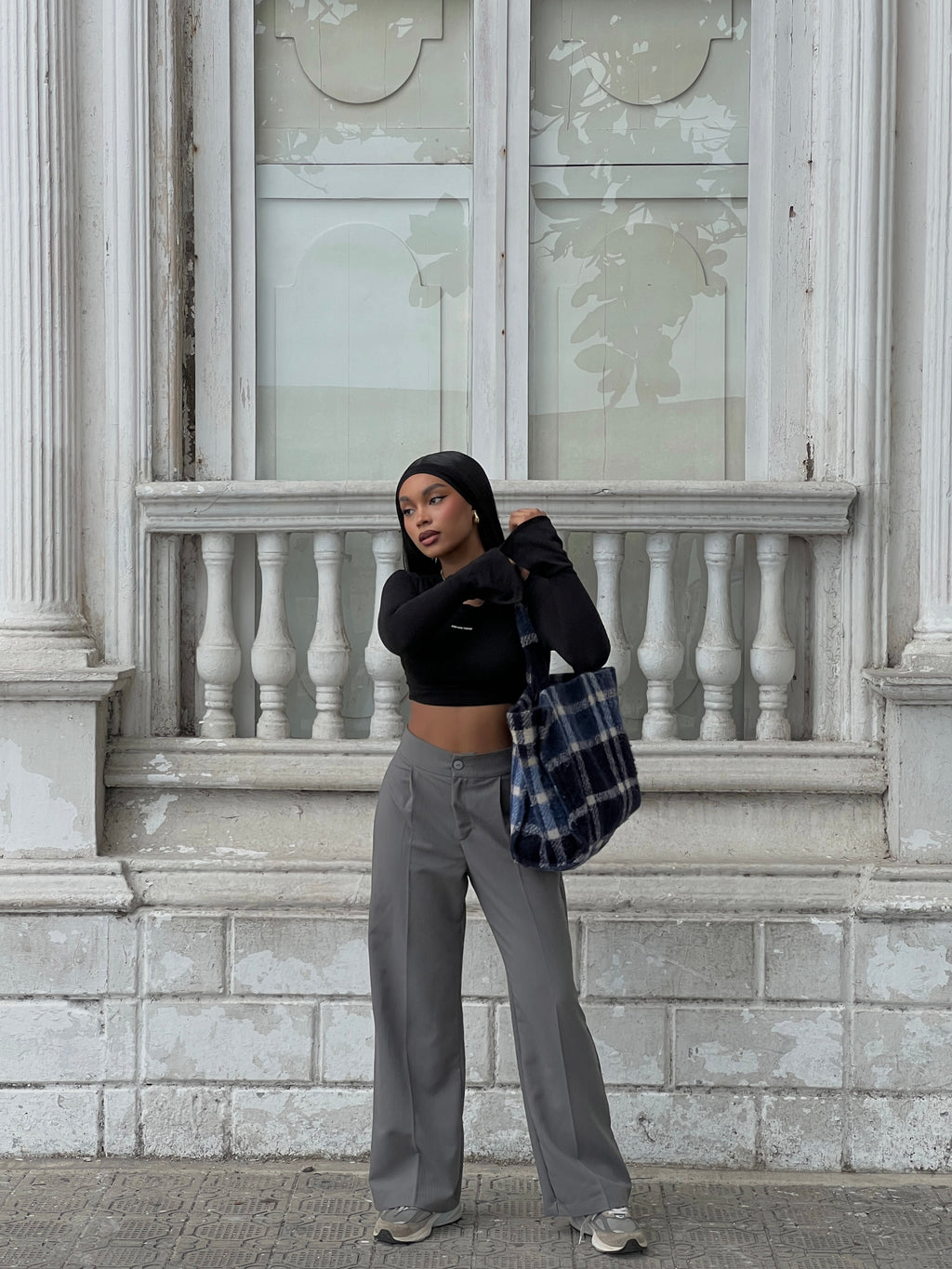 Pantalón Clásico Viena - Gris  Raya Tiza