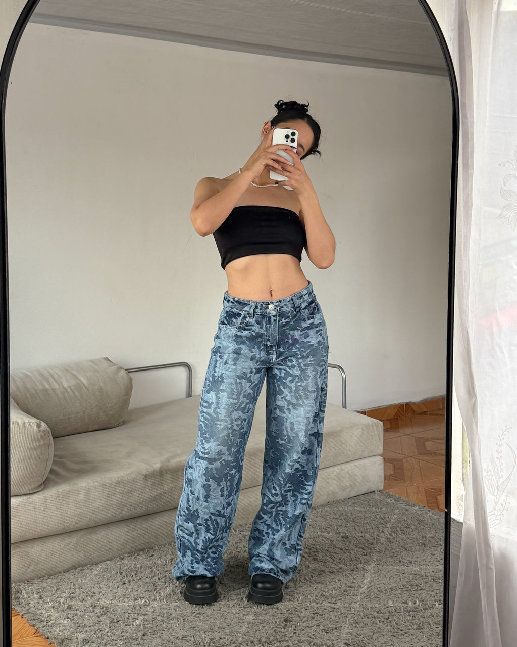 Jeans Wide Leg - Print
