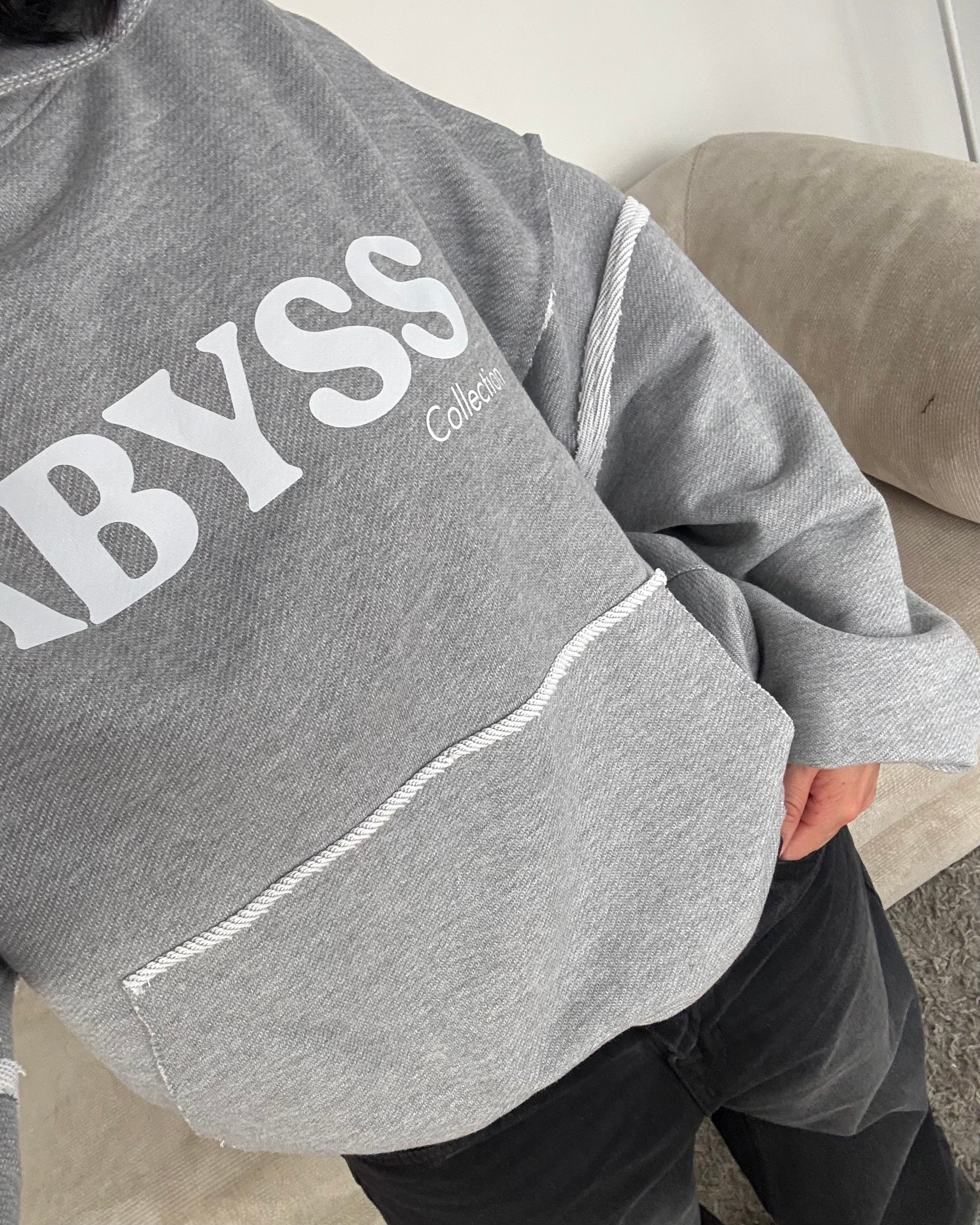 Hoodie Oversize gris - Abyss
