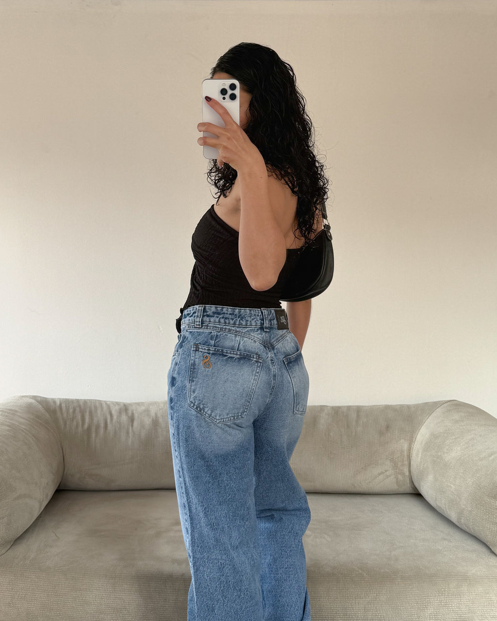 Jeans Wide Leg Washed