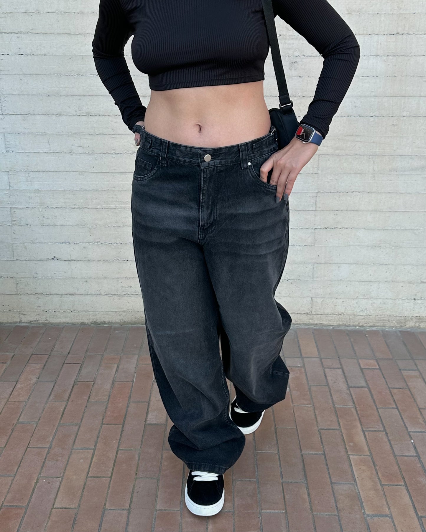 Baggy Jeans Black - Low Waist