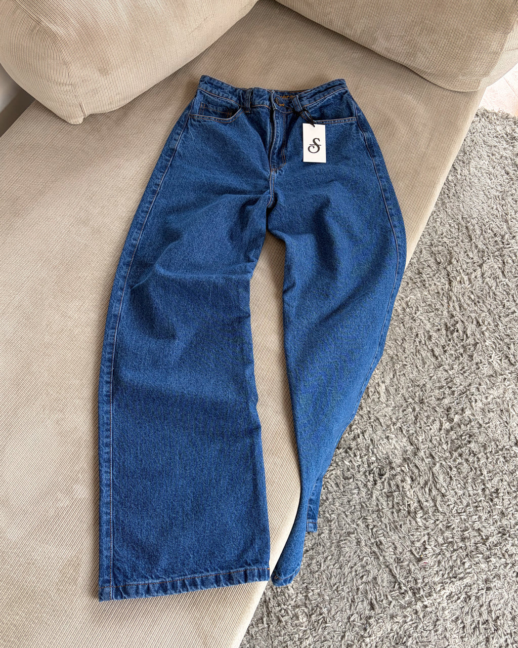 Jeans Wide Leg Classic - Tono Medio