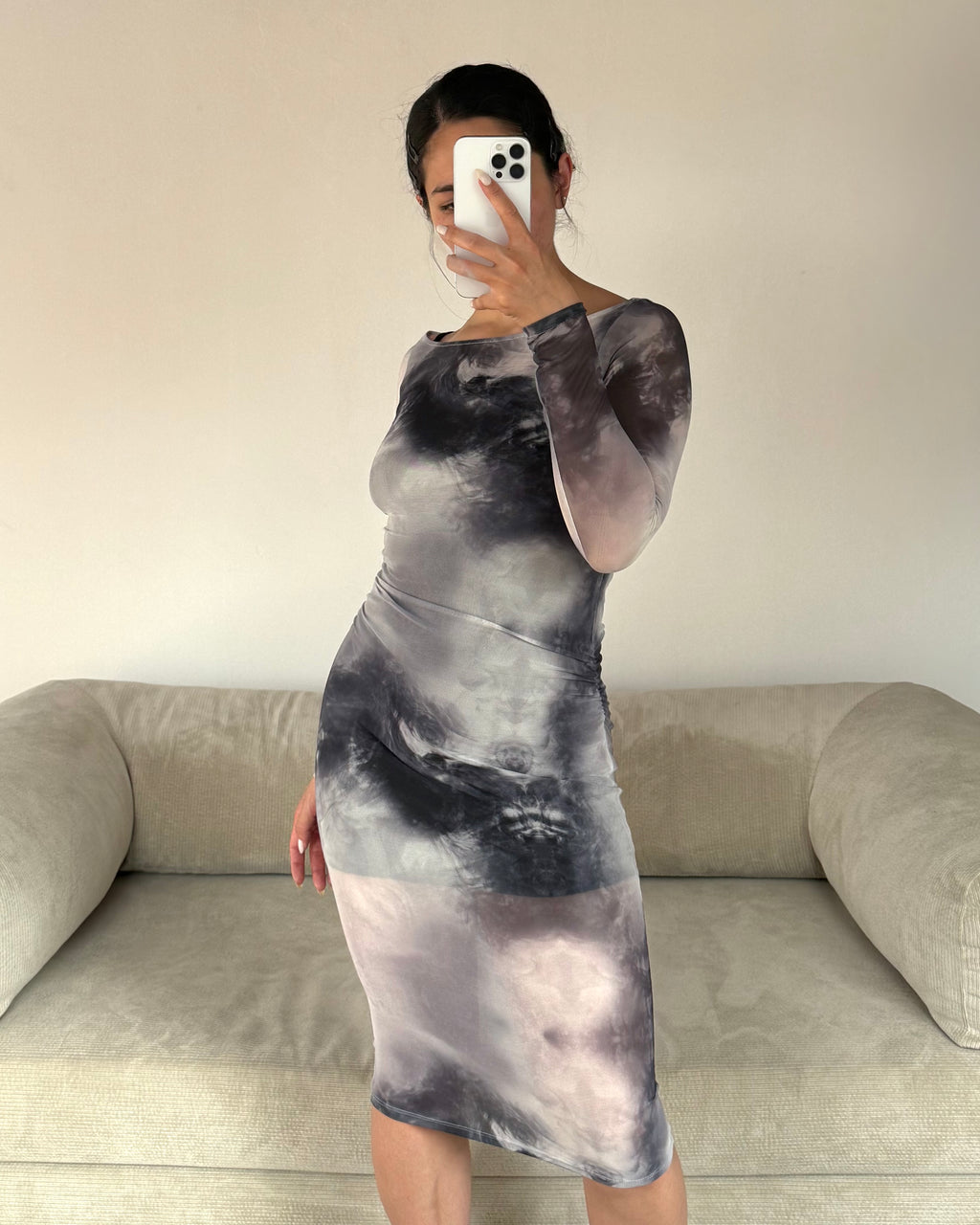 Vestido En Malla - Negro