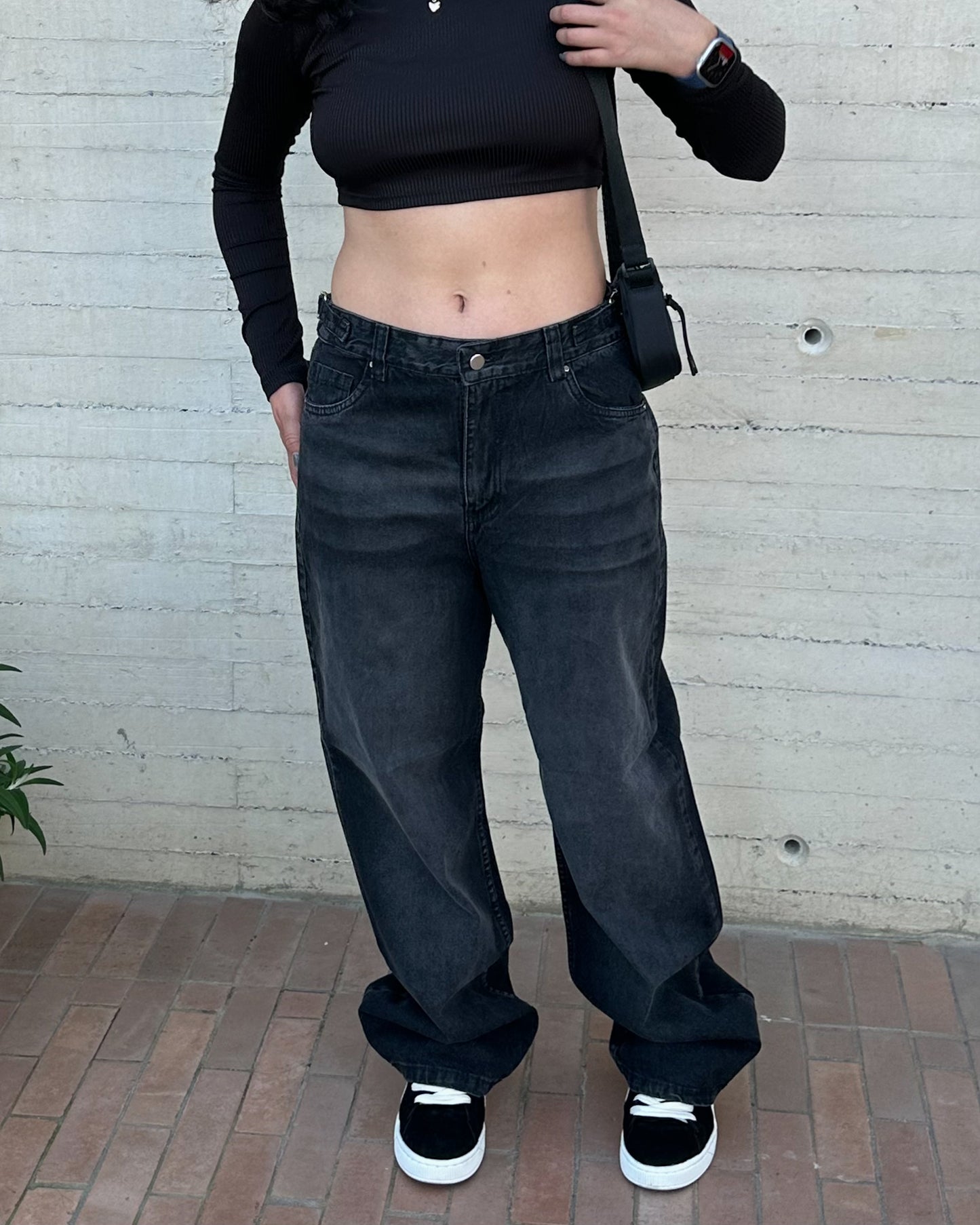 Baggy Jeans Black - Low Waist