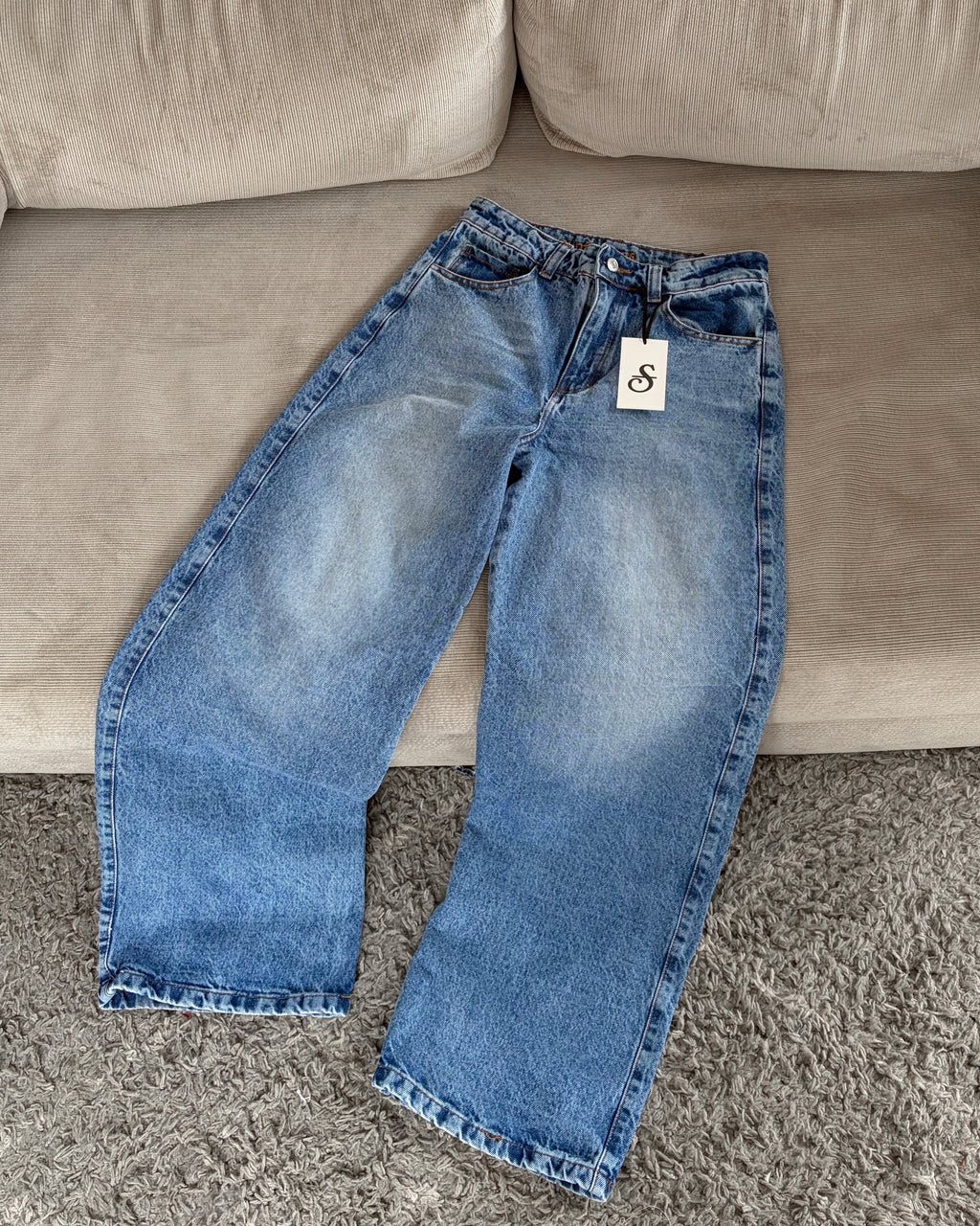 Jeans Wide Leg Washed