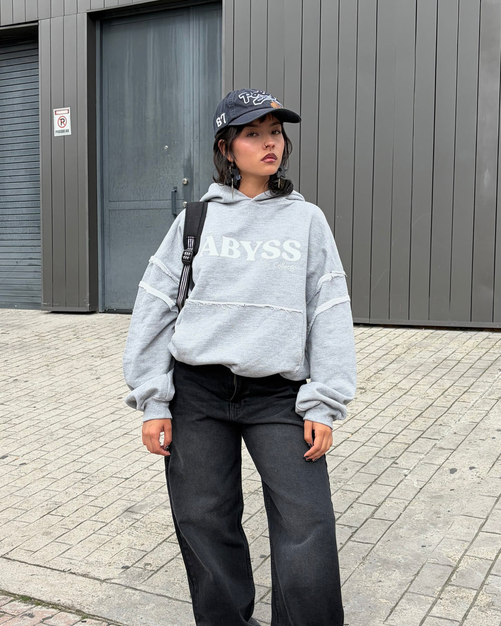 Hoodie Oversize gris - Abyss