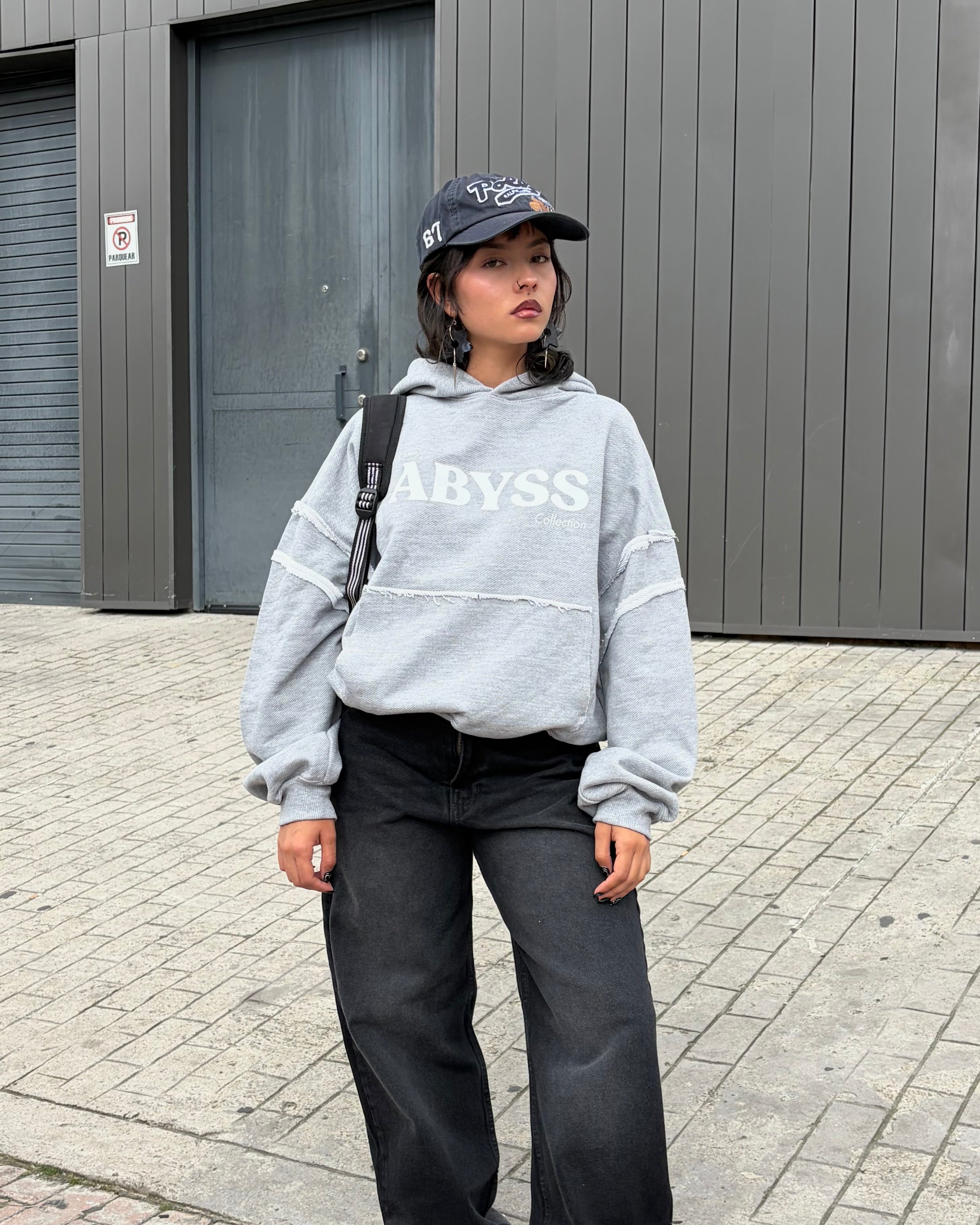Hoodie Oversize gris - Abyss