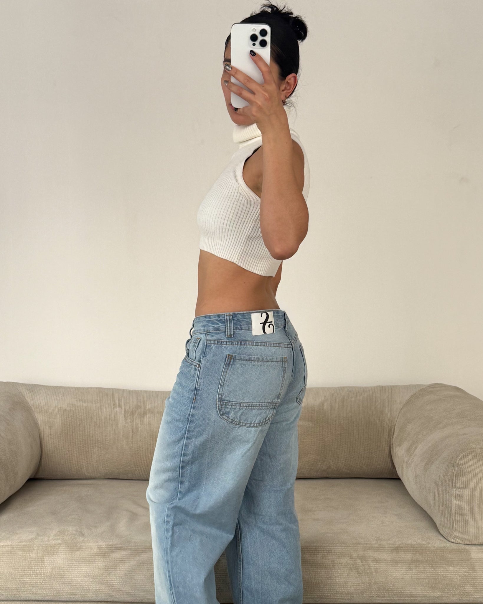 Baggy Jeans Low - Light blue